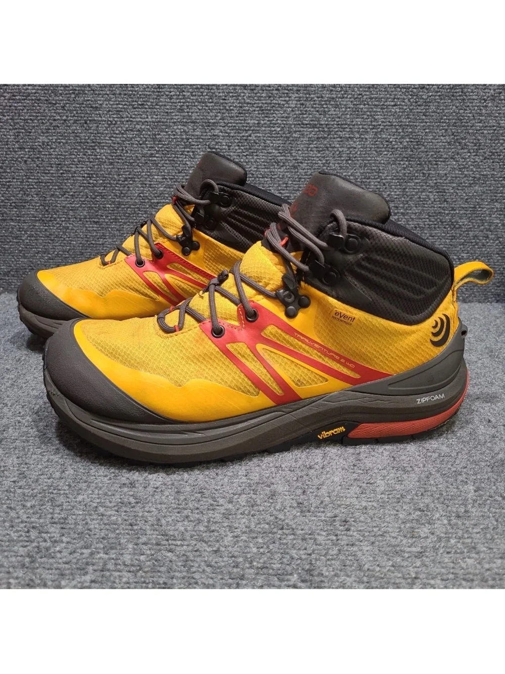 Men's Topo Athletic Trailventure 2 WP Hiking Boot  Orange Black VIBRAM Size 10.5